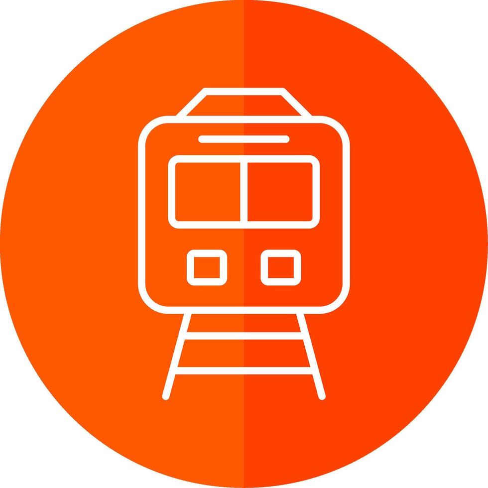 Train Line Red Circle Icon vector