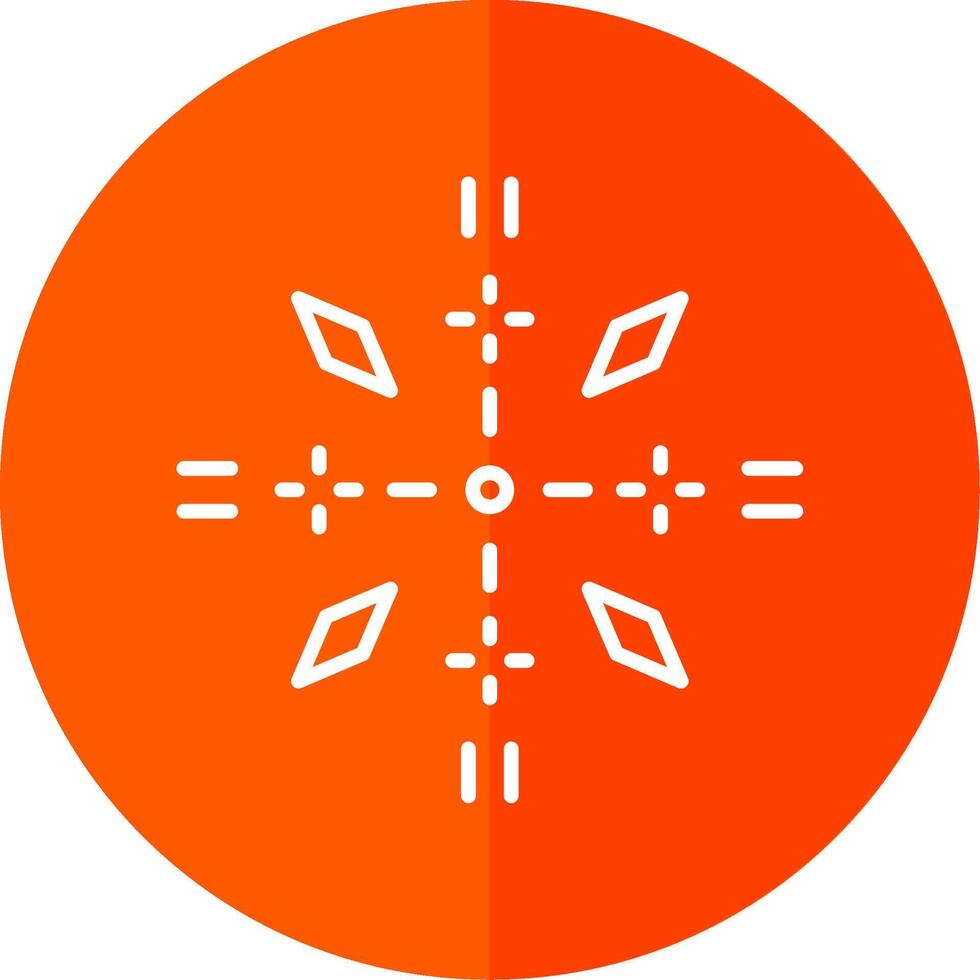 Firework Line Red Circle Icon vector