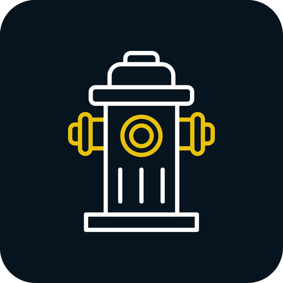 Fire Hydrant Line Red Circle Icon vector