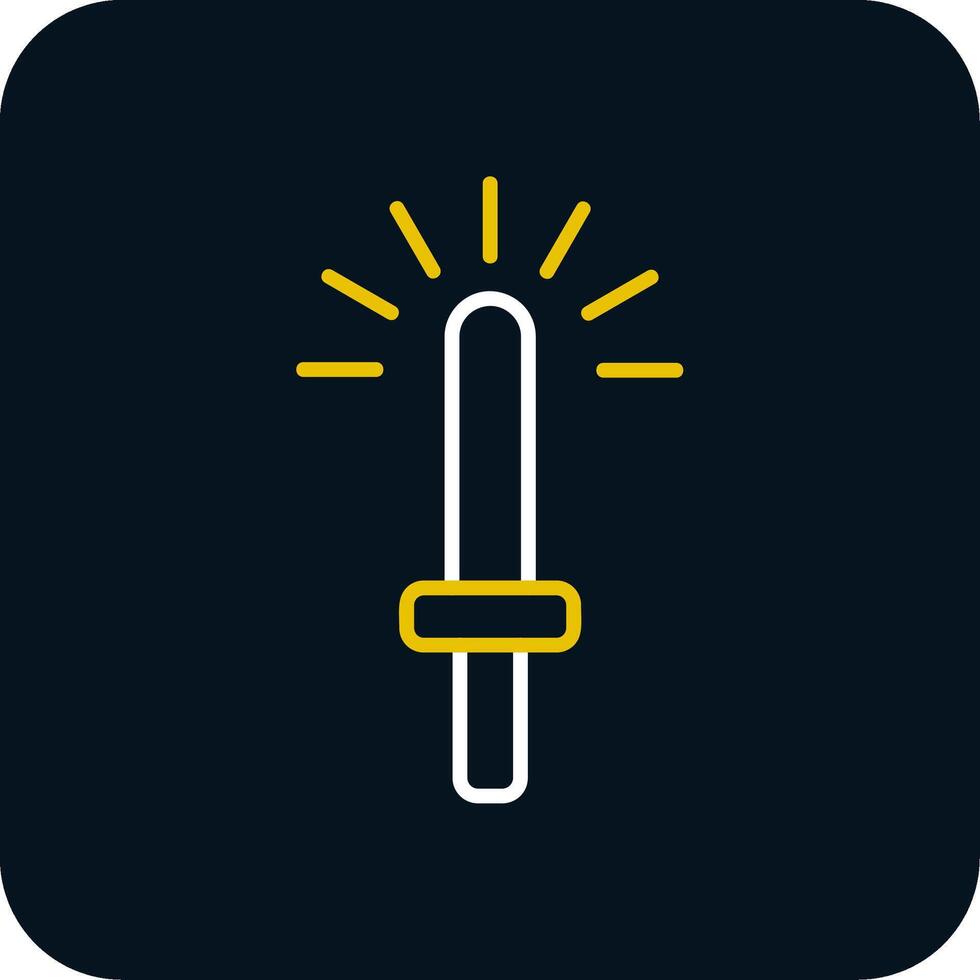Light Stick Line Red Circle Icon vector