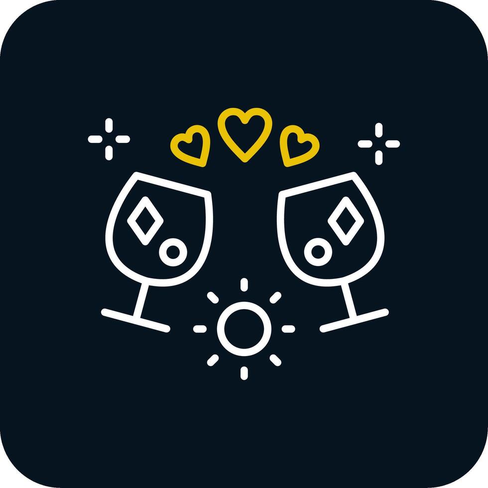 Brindis Line Red Circle Icon vector