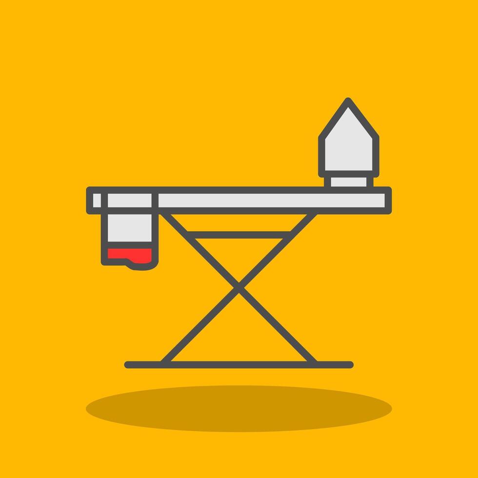 Iron Board Filled Shadow Icon vector