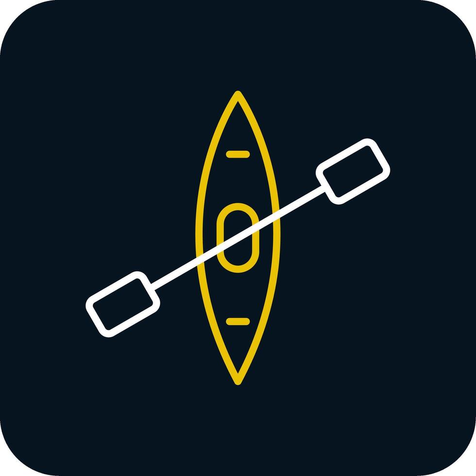 Canoe Line Red Circle Icon vector