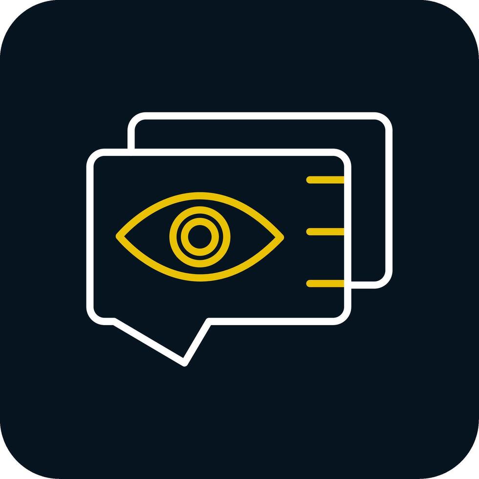 Witness Line Red Circle Icon vector
