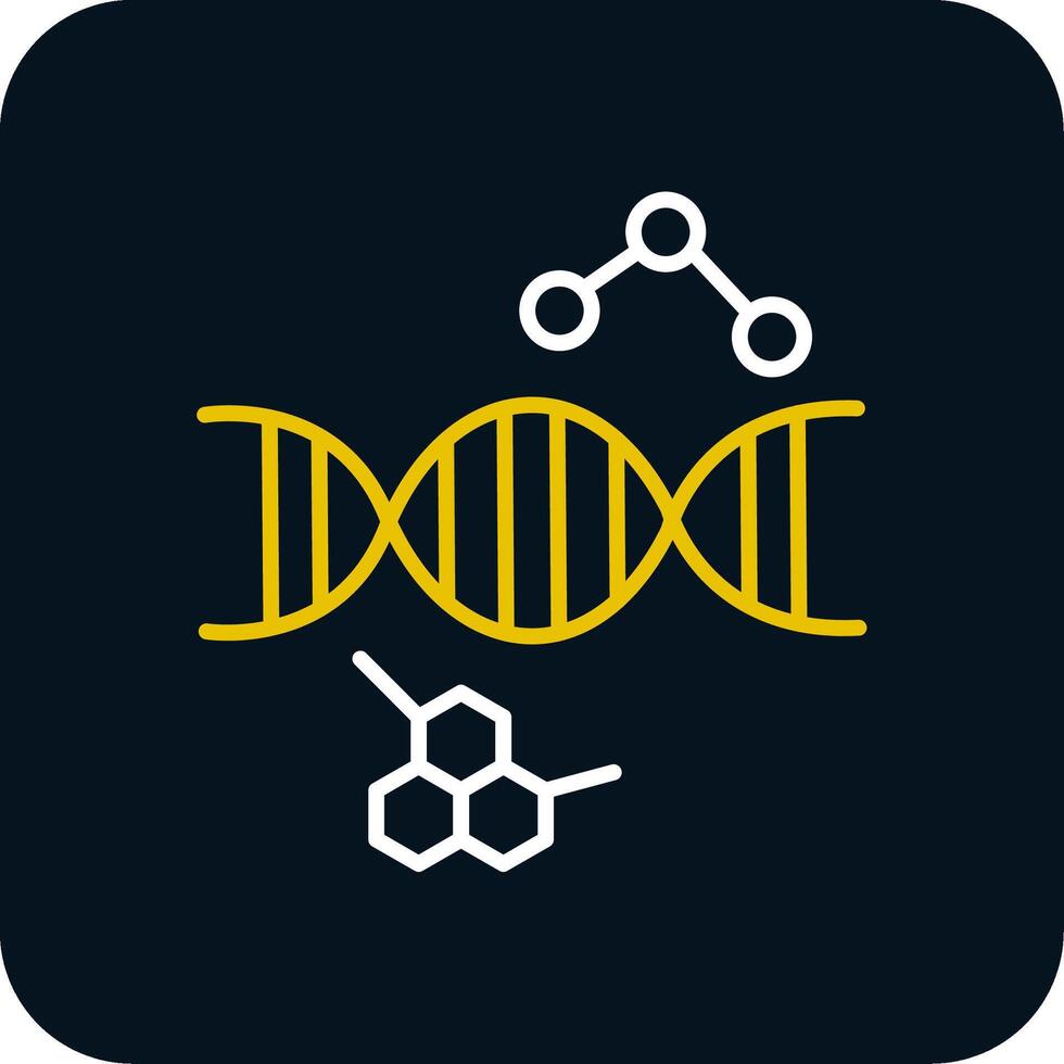 Dna Line Red Circle Icon vector