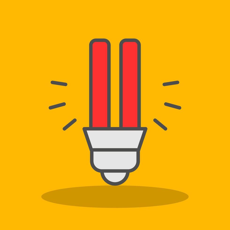 Light Bulb Filled Shadow Icon vector