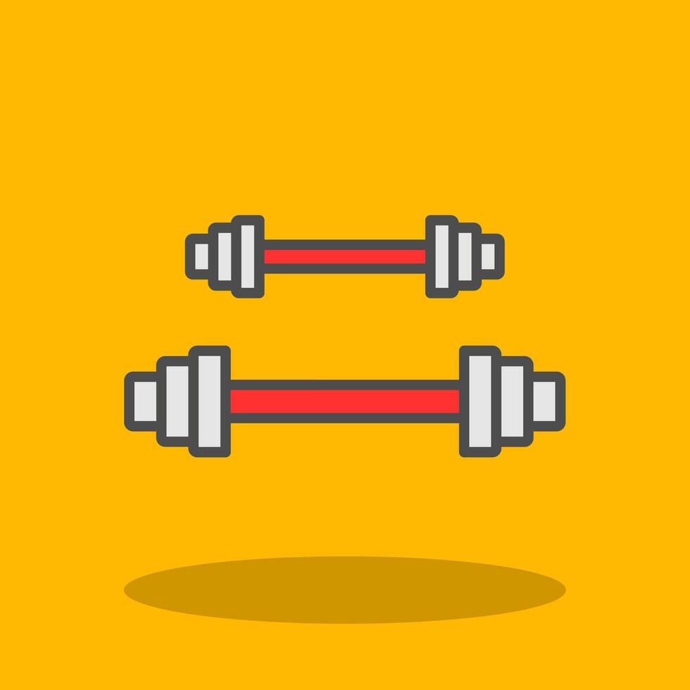 Weightlifting Filled Shadow Icon vector
