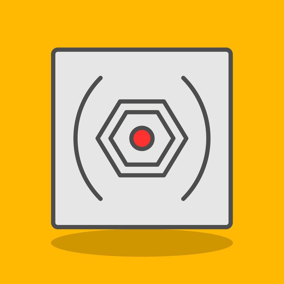 Bracket Filled Shadow Icon vector