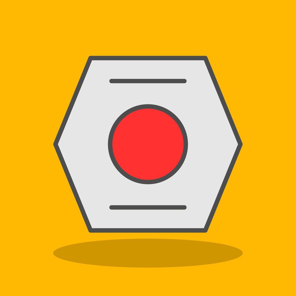 Nut Filled Shadow Icon vector