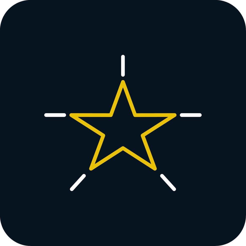 Star Line Red Circle Icon vector