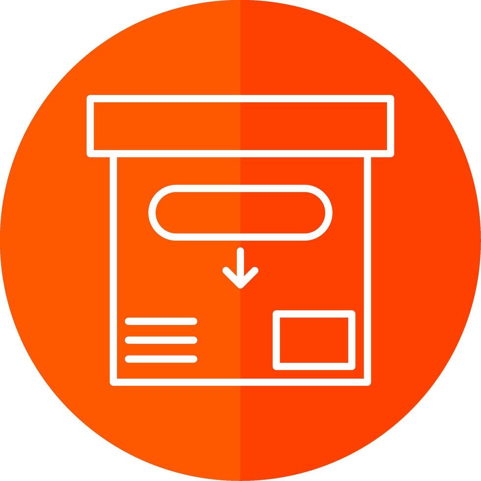 Archive Line Red Circle Icon vector