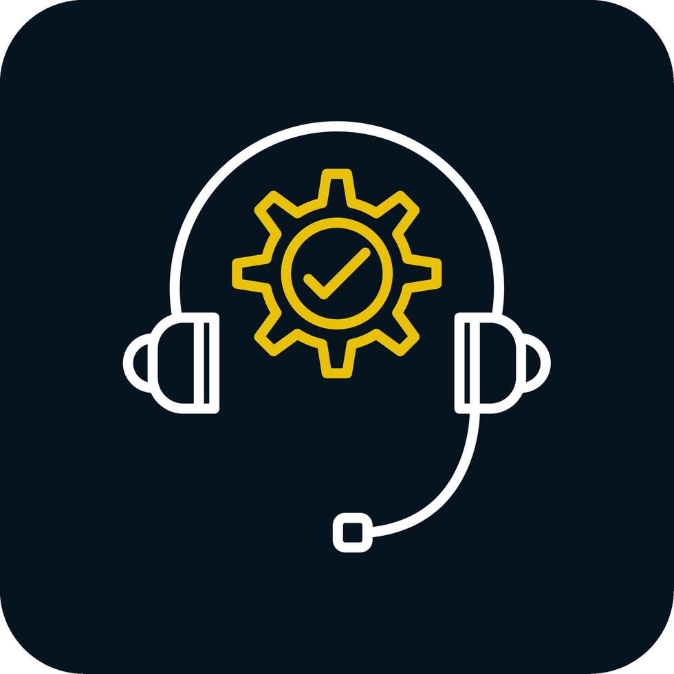 Technical Support Line Red Circle Icon vector