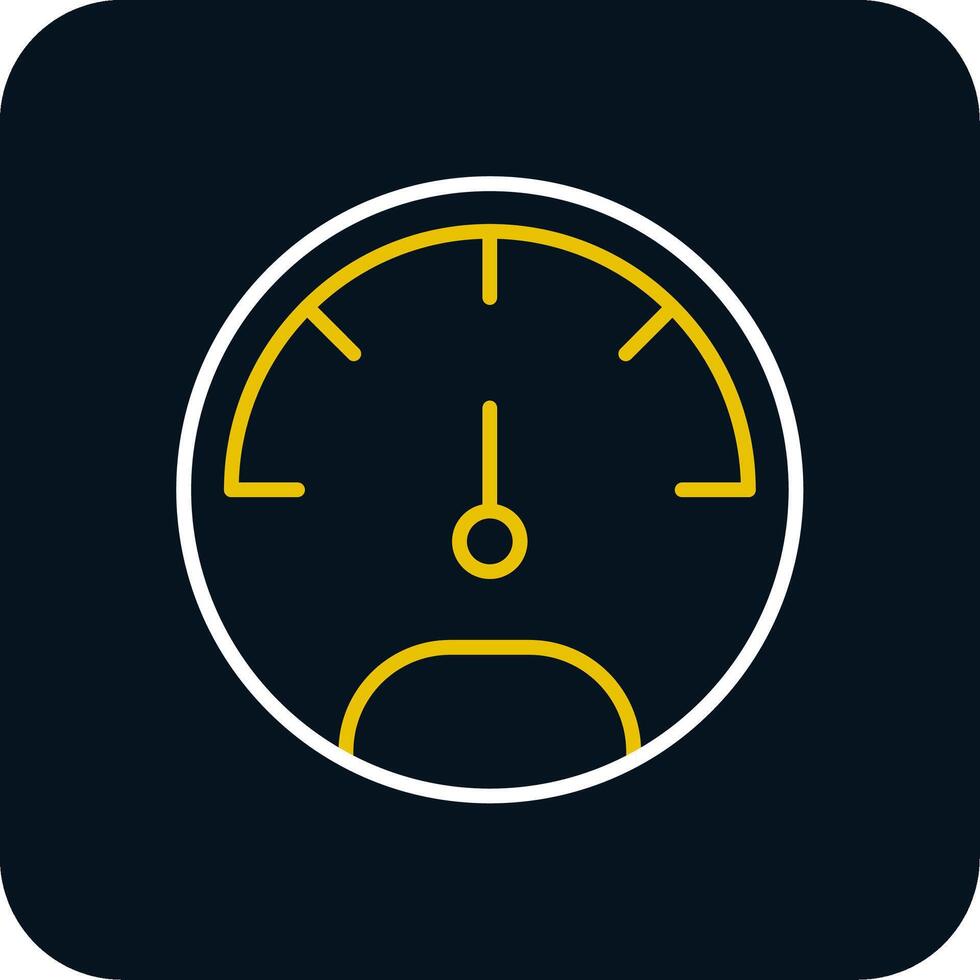 Speedo Meter Line Red Circle Icon vector