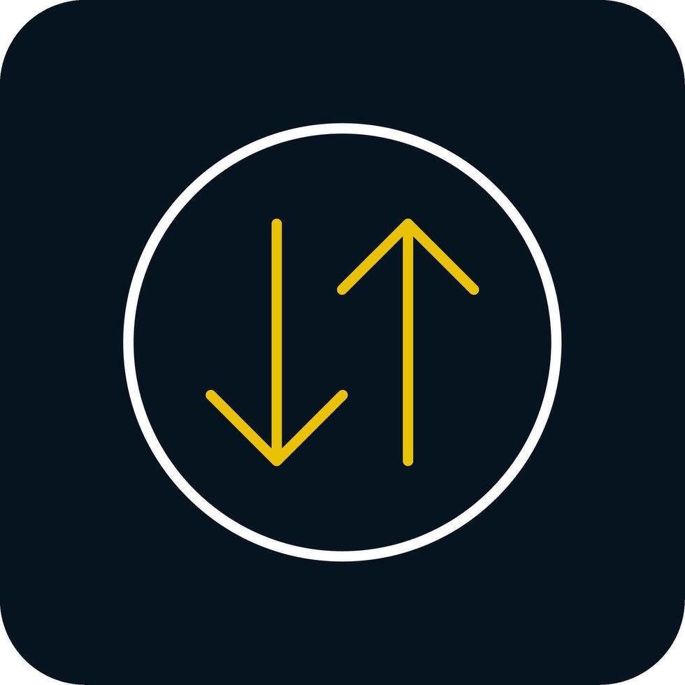 Arrows Line Red Circle Icon vector