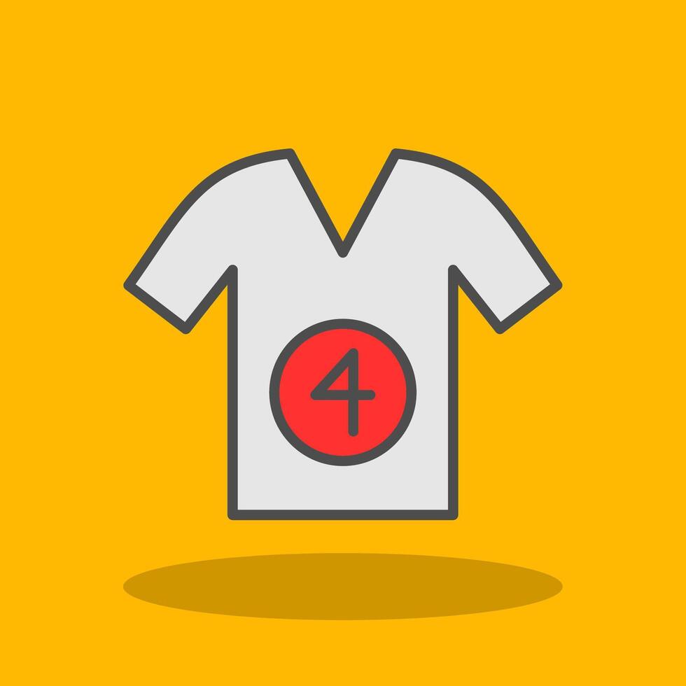 Shirt Filled Shadow Icon vector