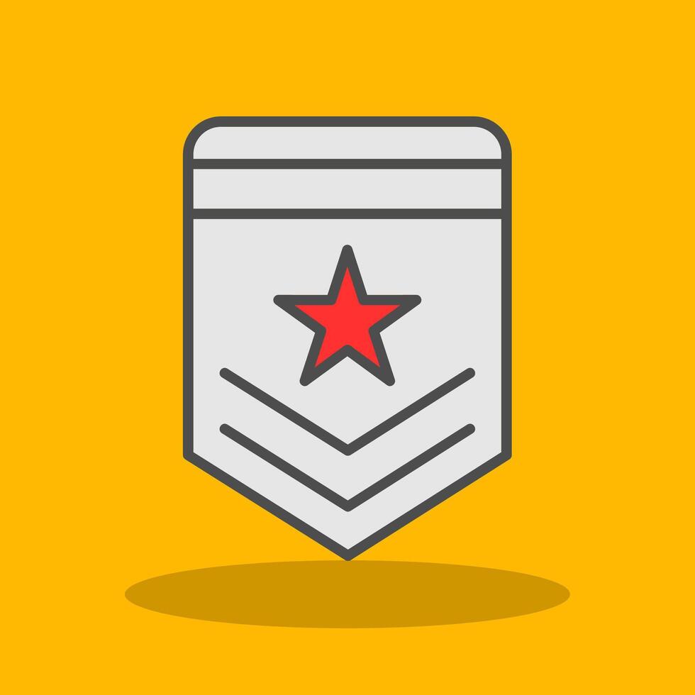 Badge Filled Shadow Icon vector