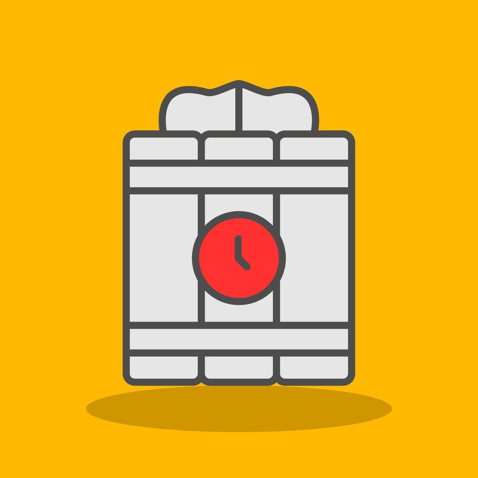Dynamite Filled Shadow Icon vector