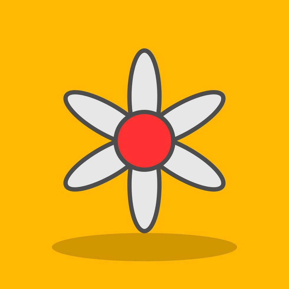 Amaryllis Filled Shadow Icon vector