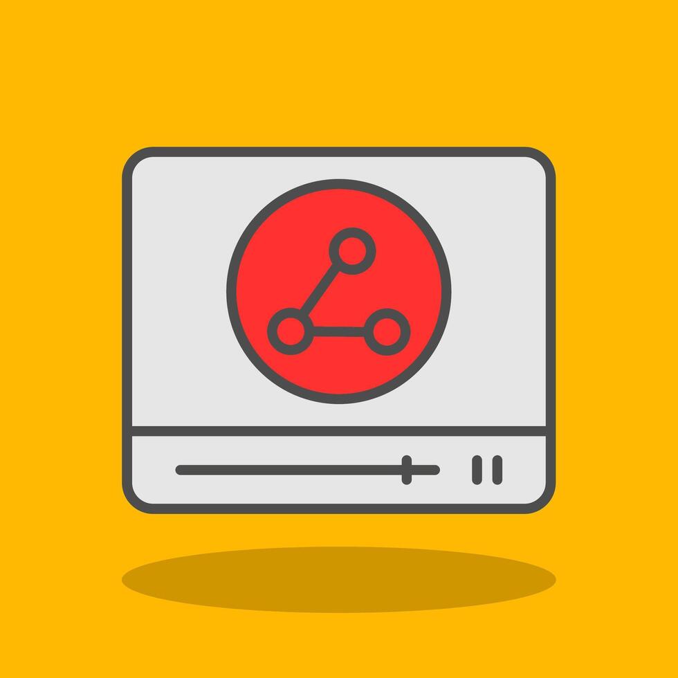 Browser Filled Shadow Icon vector