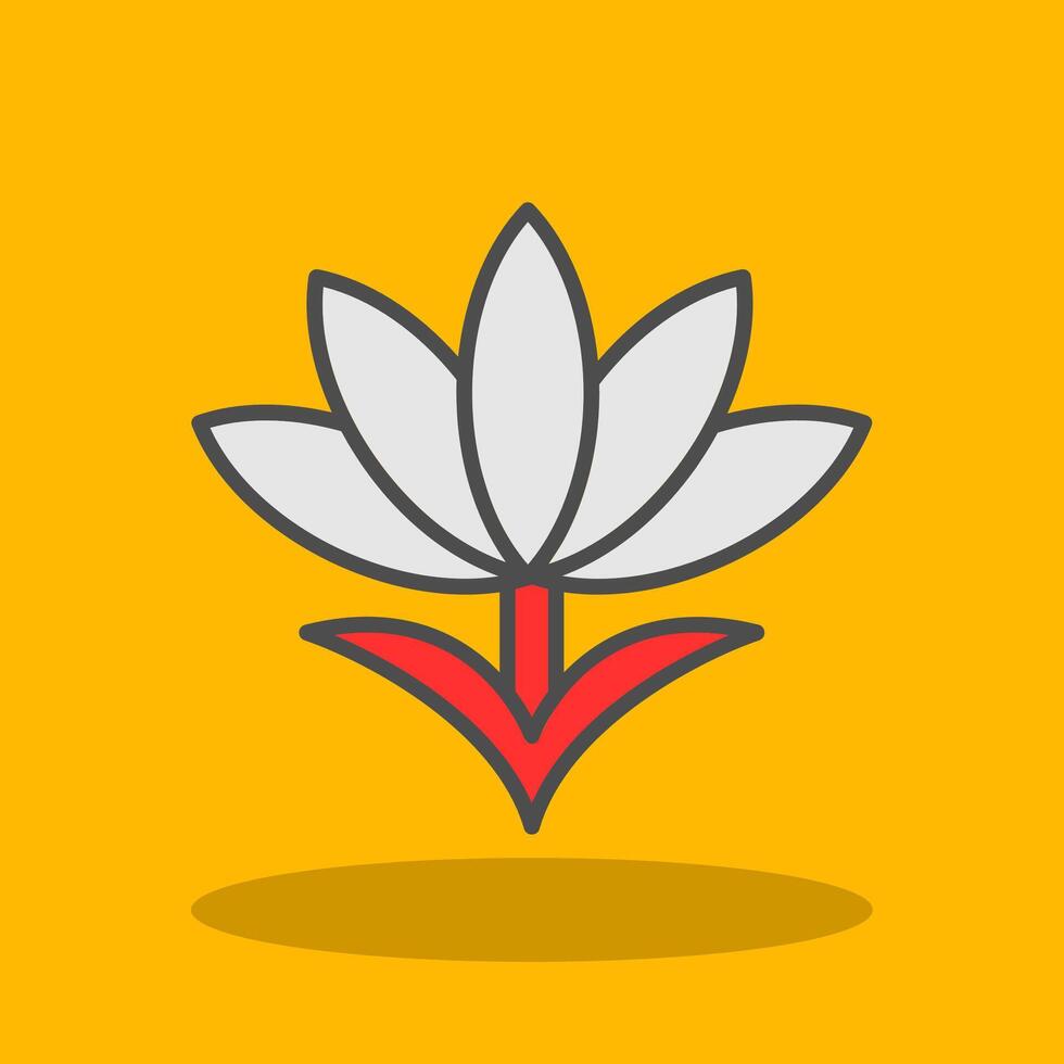 Saffron Filled Shadow Icon vector