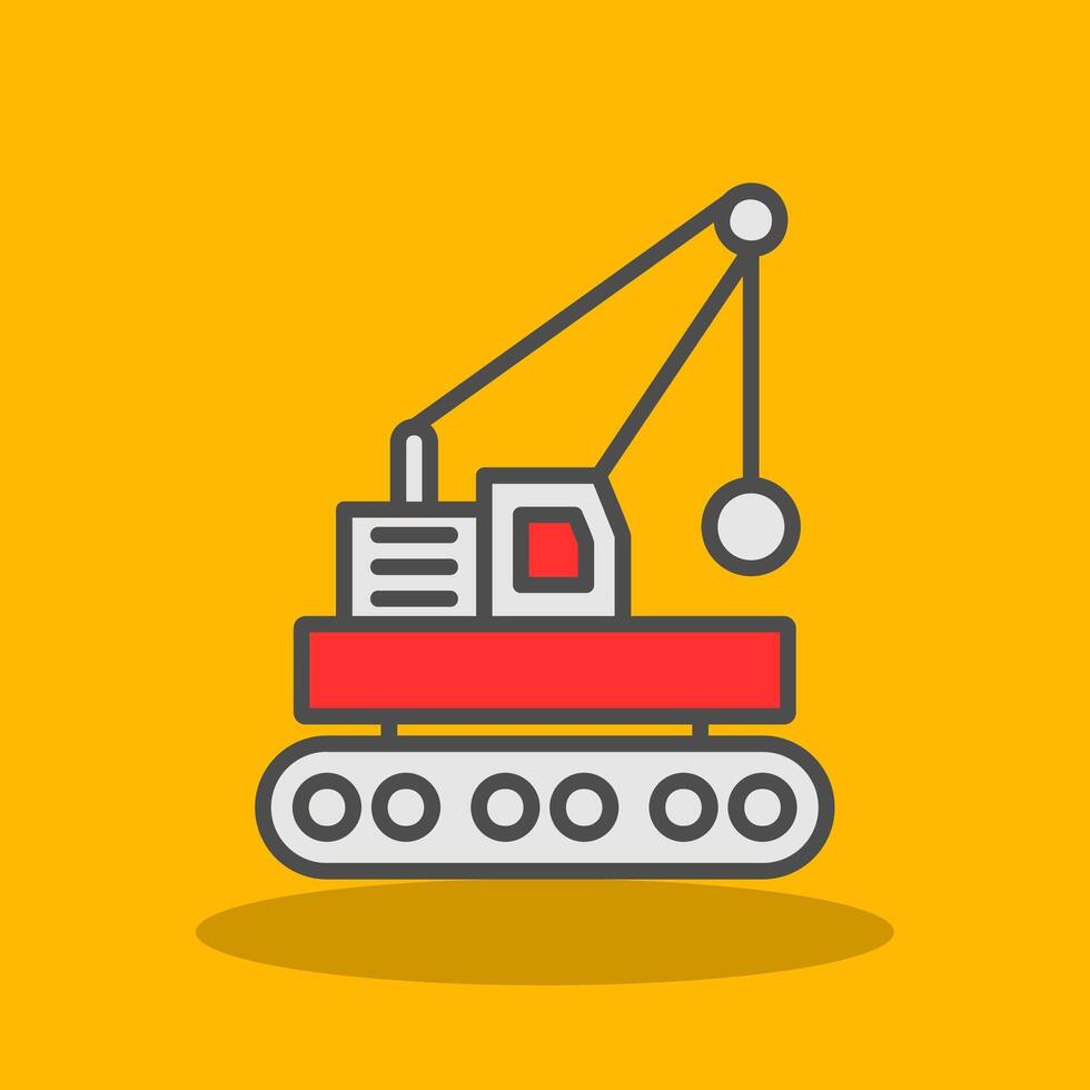 Wrecking Ball Filled Shadow Icon vector