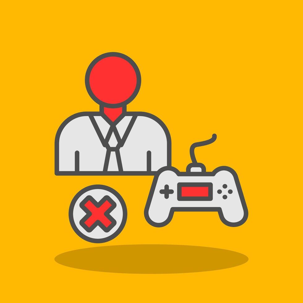 Banned Filled Shadow Icon vector