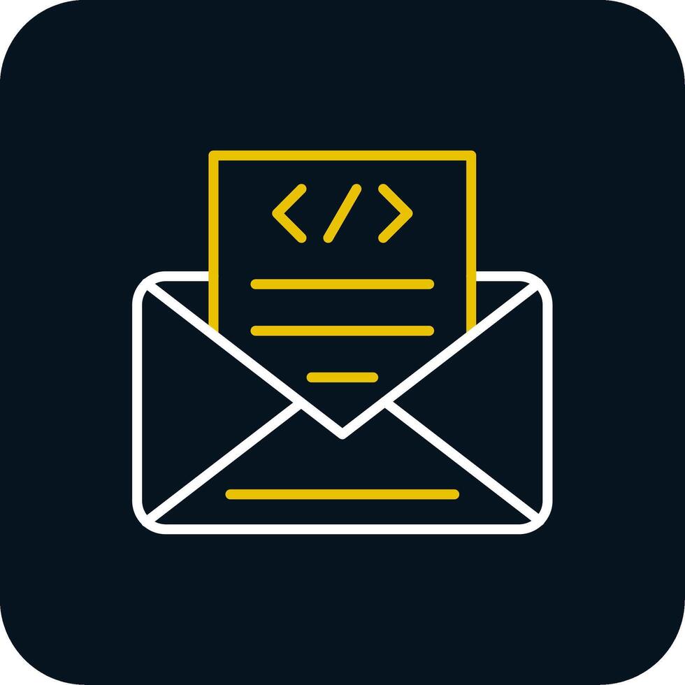 Envelope Line Red Circle Icon vector
