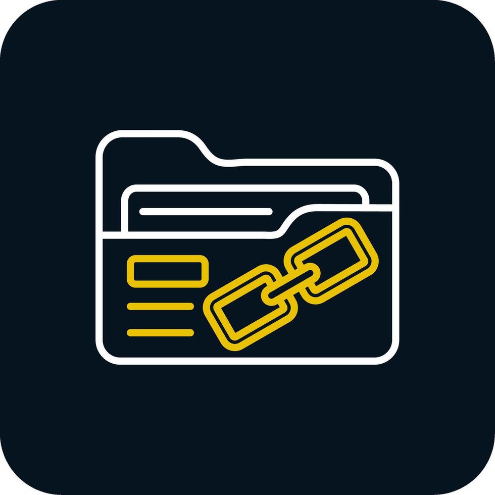 Folder Line Red Circle Icon vector