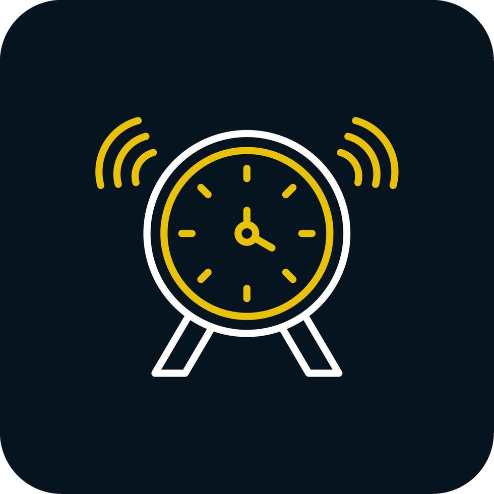 Clock Line Red Circle Icon vector