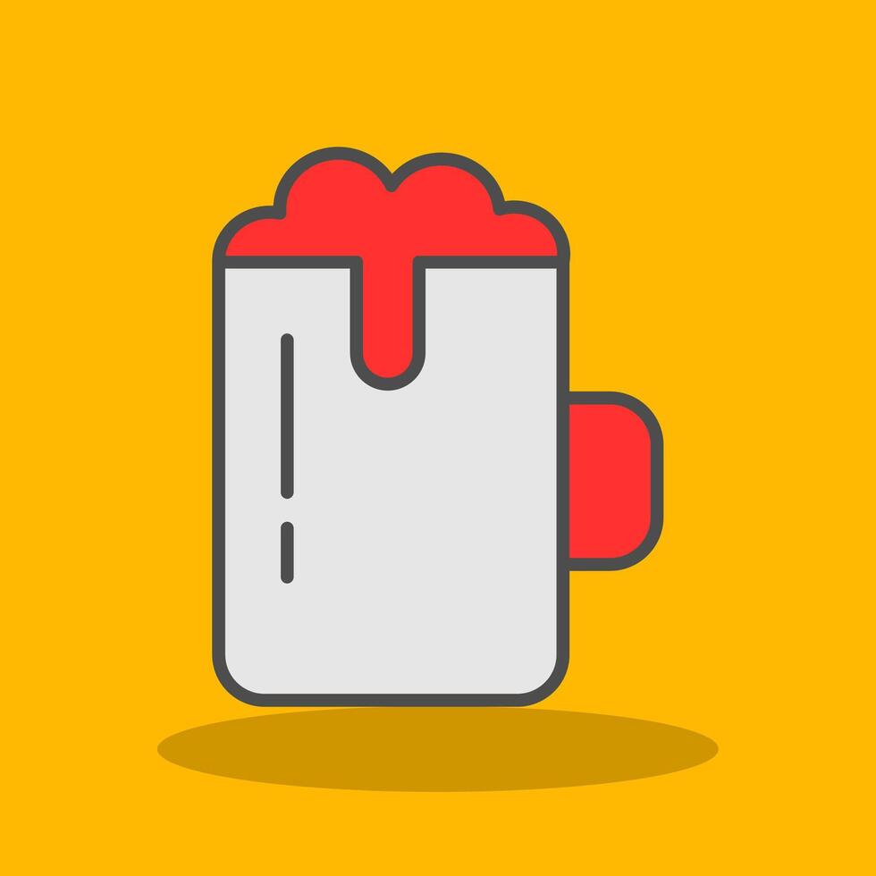 Beer Filled Shadow Icon vector