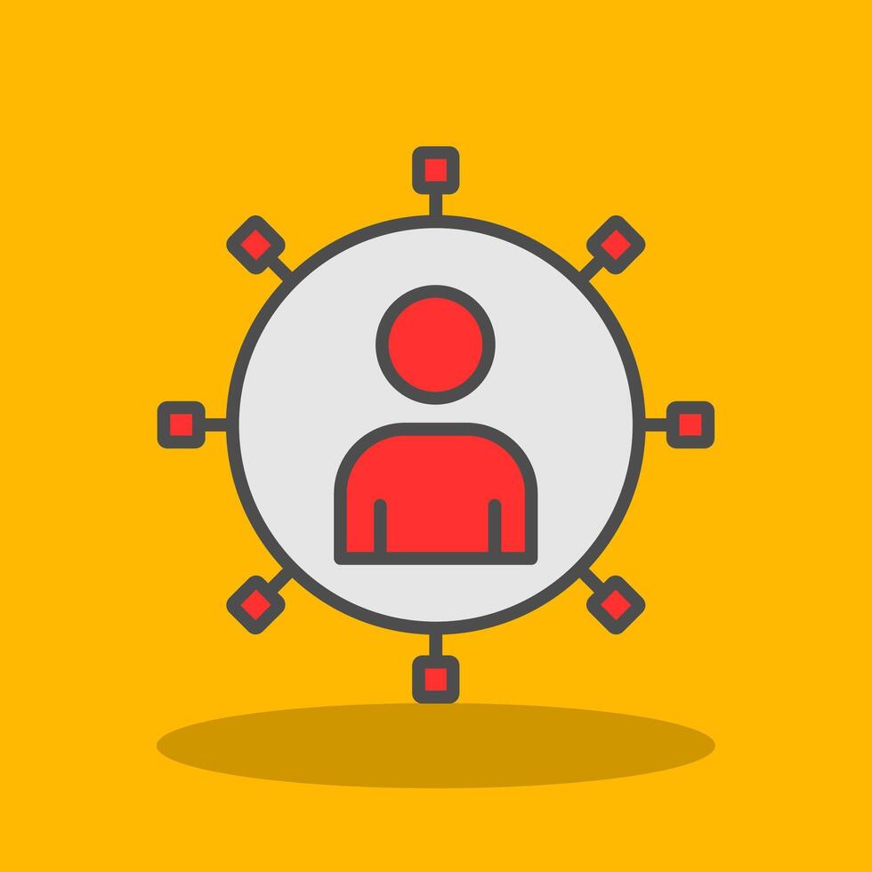 Affiliate Marketing Filled Shadow Icon vector