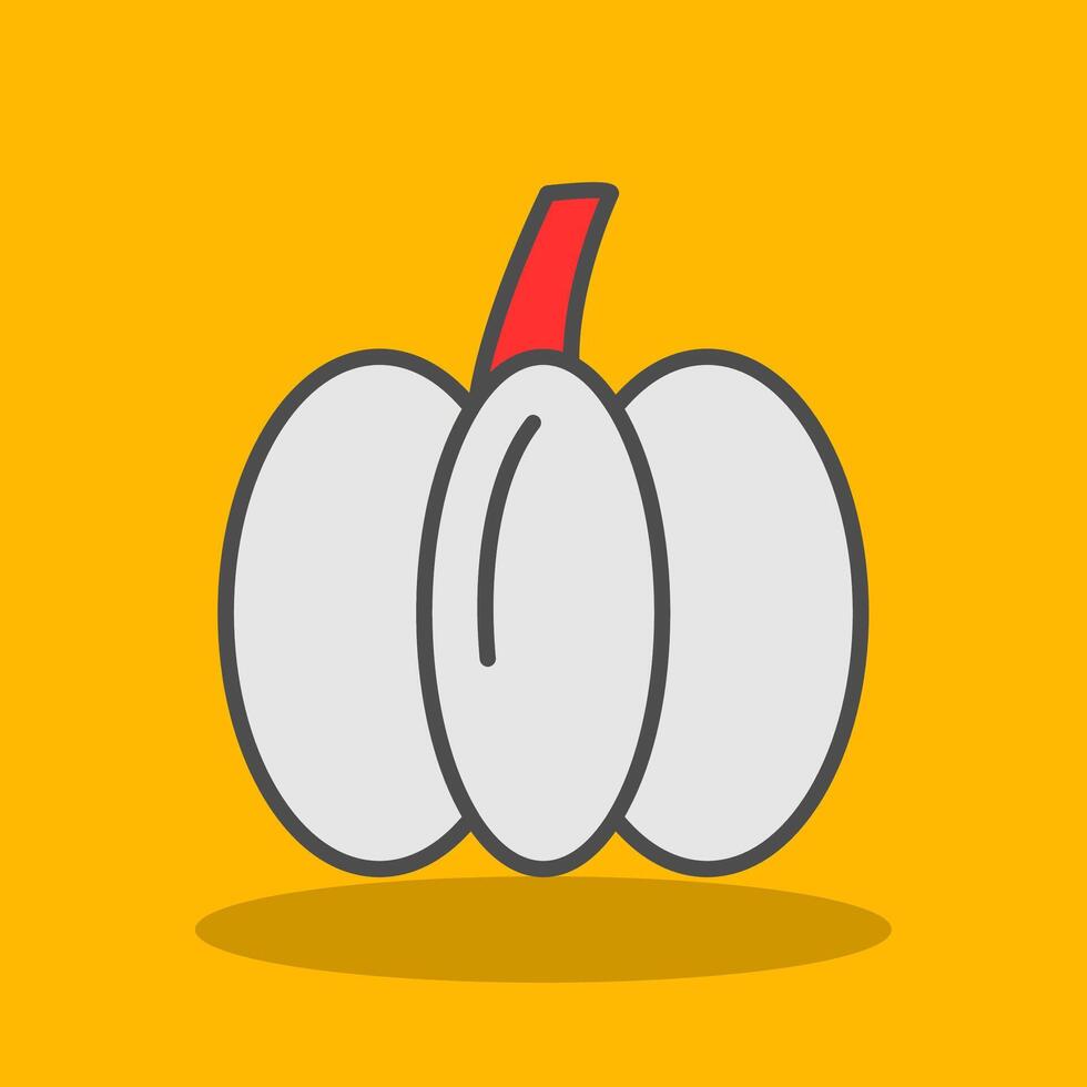 Pumpkin Filled Shadow Icon vector