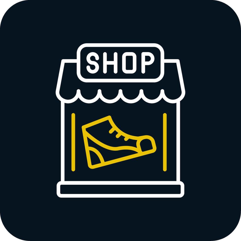 Shoe Shop Line Red Circle Icon vector