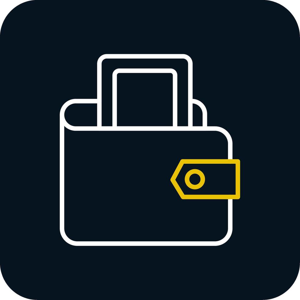 Digital Wallet Line Red Circle Icon vector