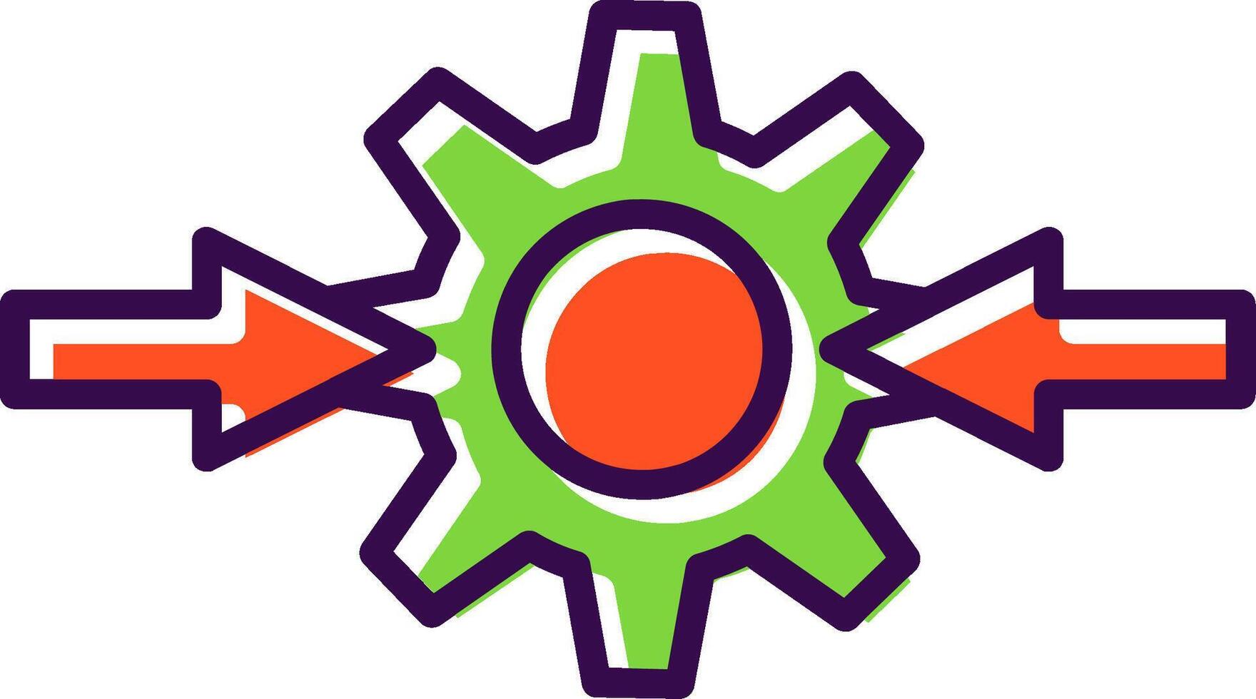 Integeation filled Design Icon vector