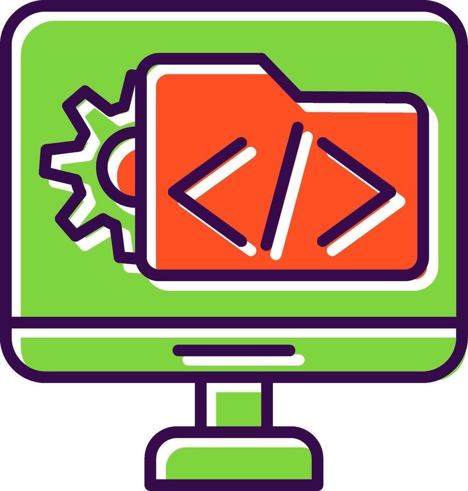 Software Development filled Design Icon vector