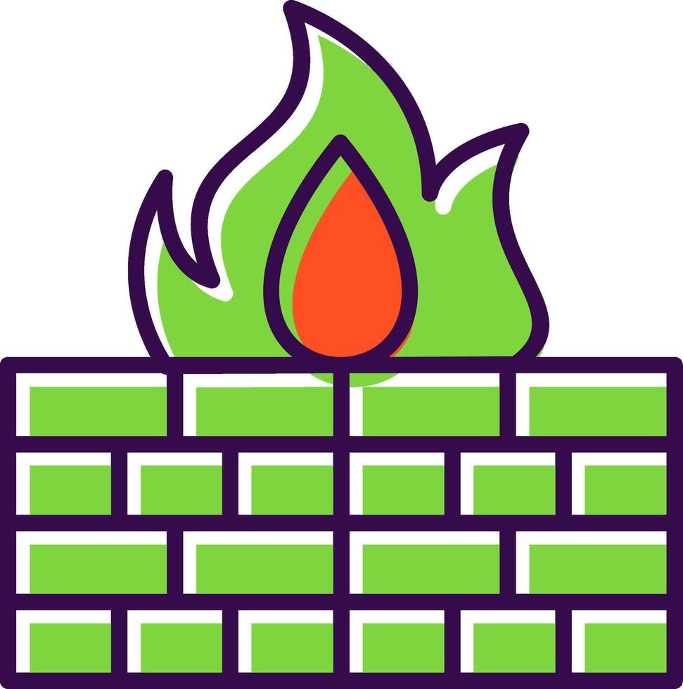 Firewall filled Design Icon vector