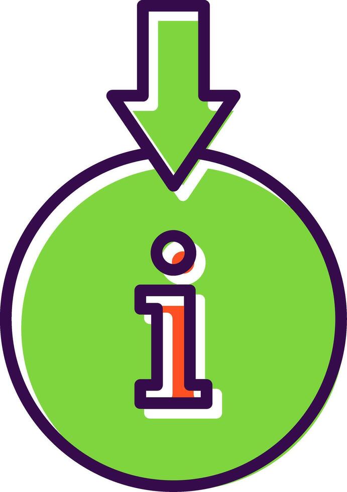 Information Download filled Design Icon vector