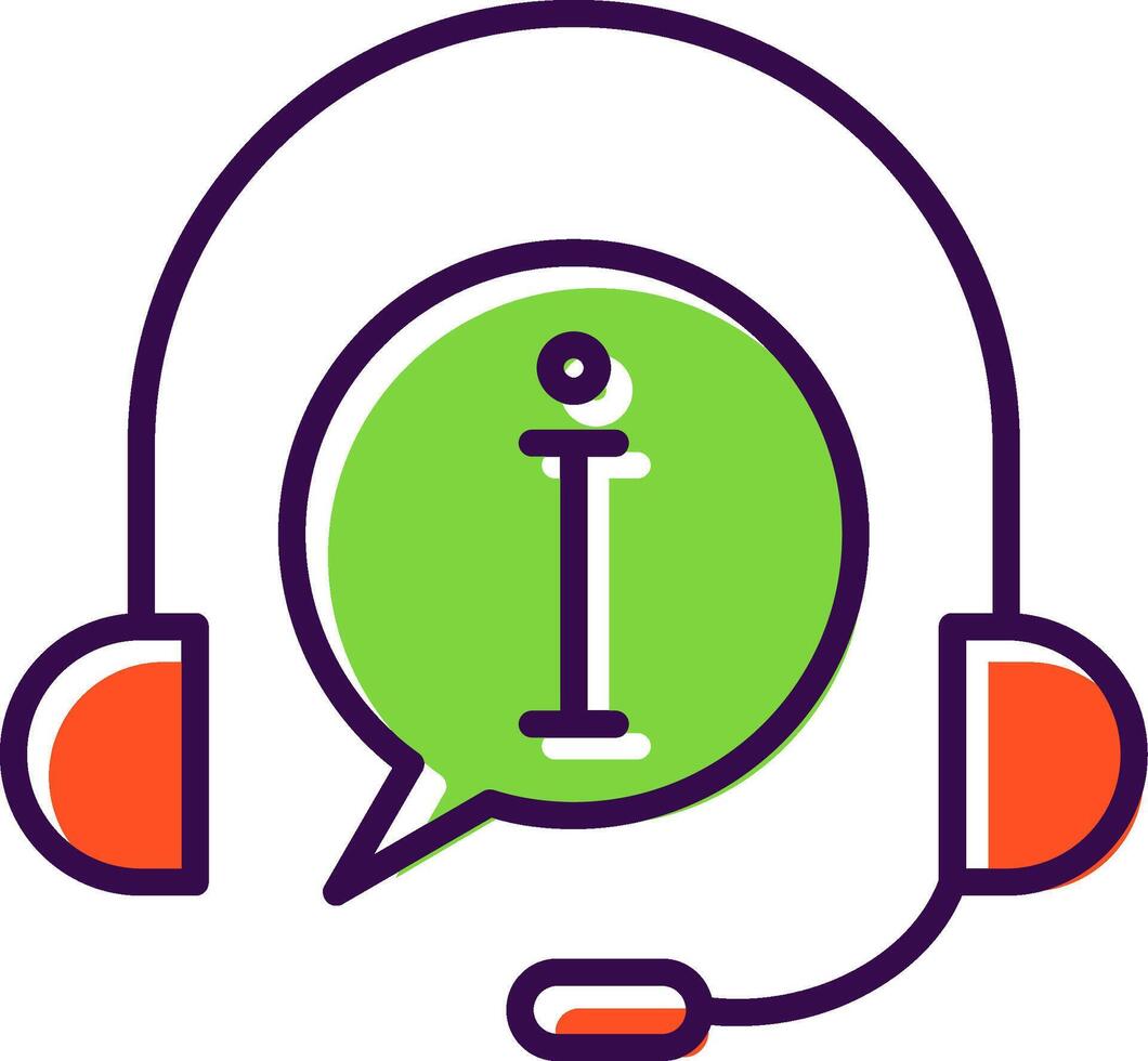 Customer Service filled Design Icon vector