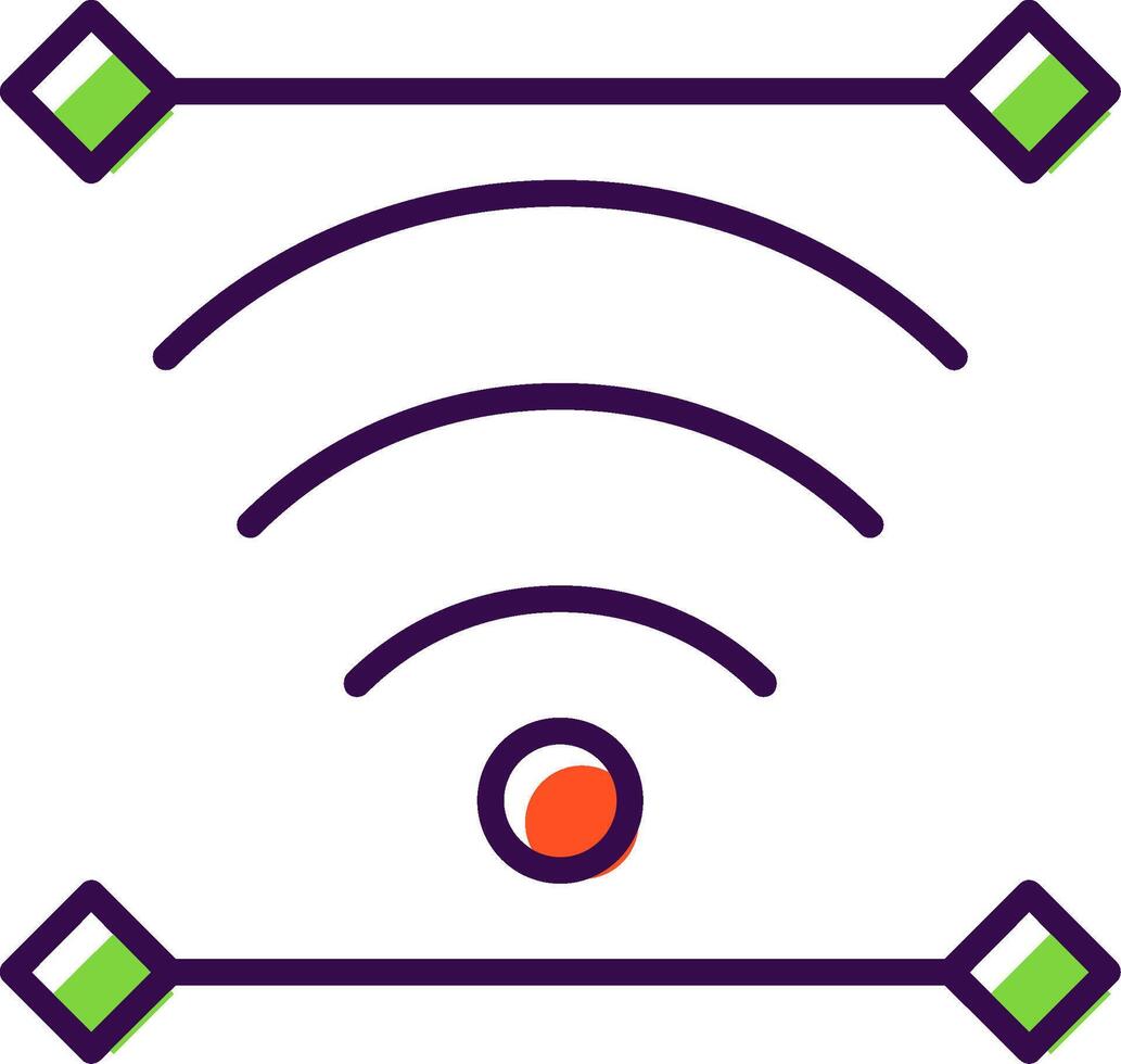 Wireless filled Design Icon vector