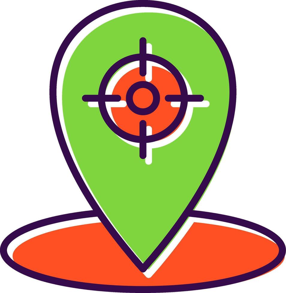 Geo Targeting filled Design Icon vector