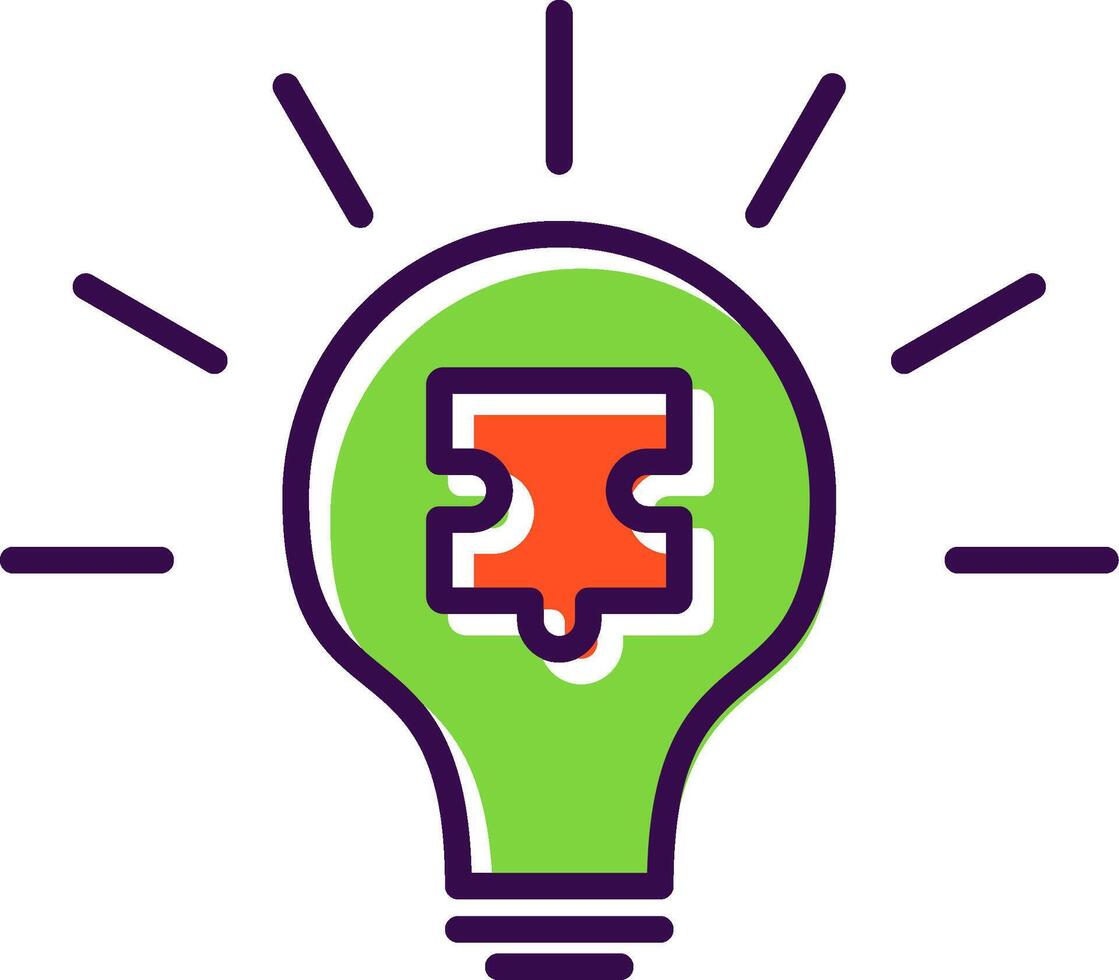 Solution filled Design Icon vector