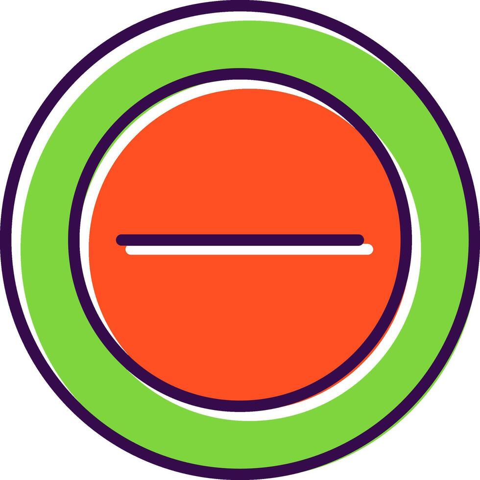 Minus filled Design Icon vector