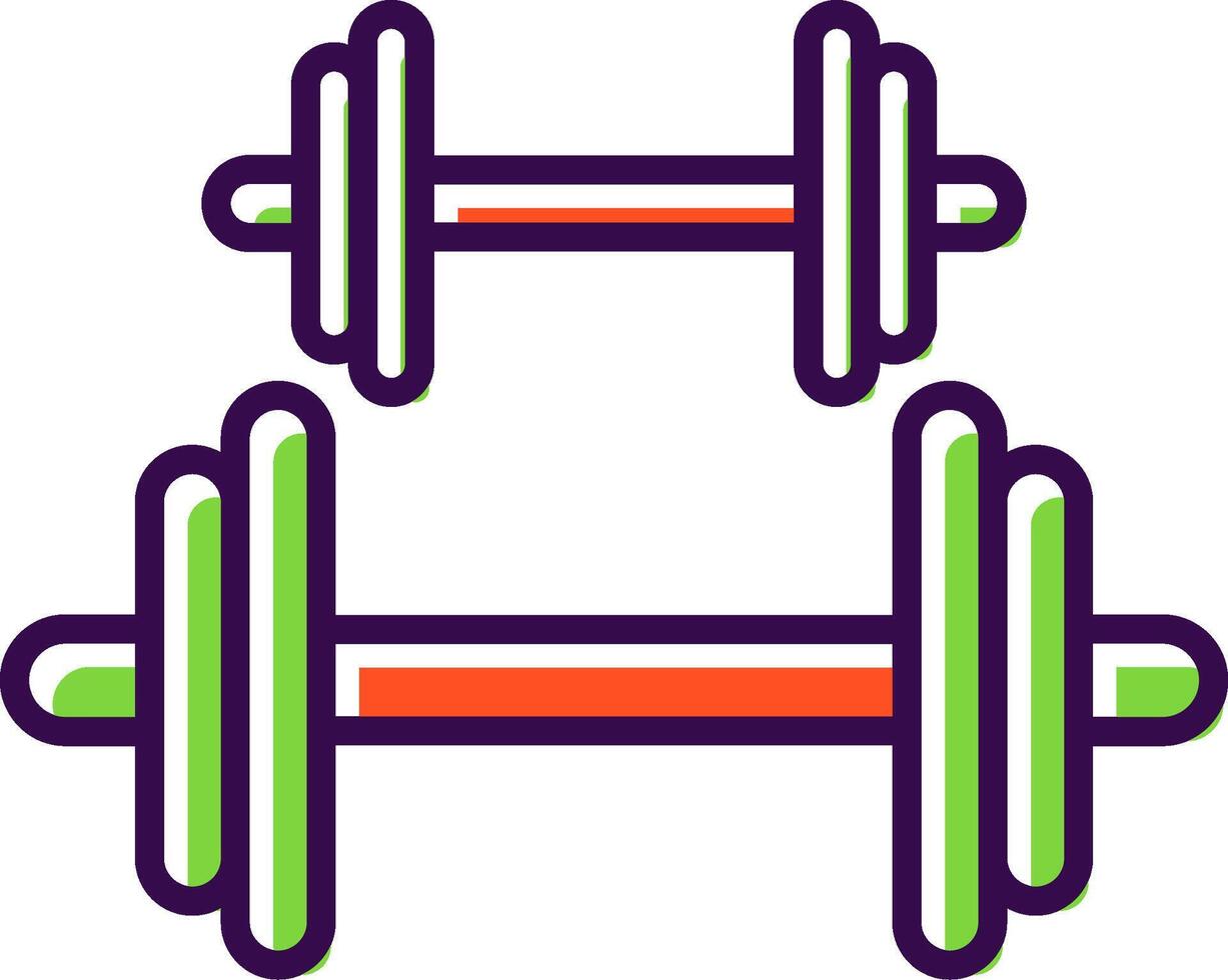 Dumbbell filled Design Icon vector