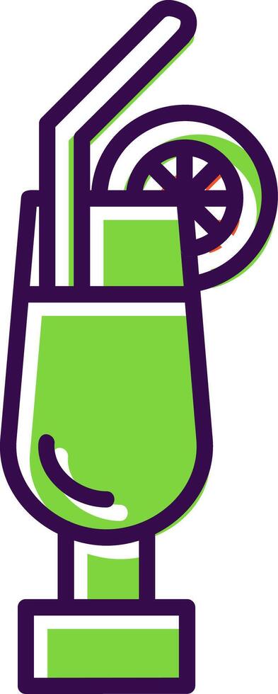 Cocktail filled Design Icon vector