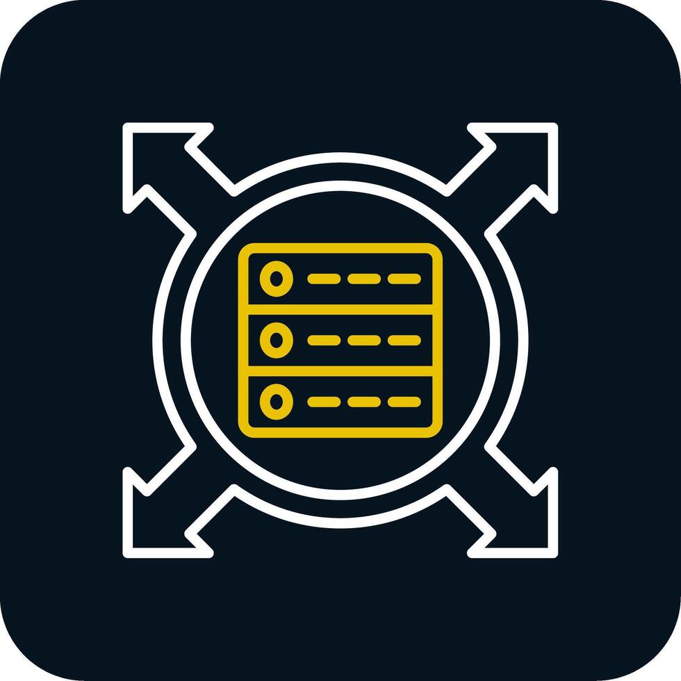 Data Driven Line Red Circle Icon vector