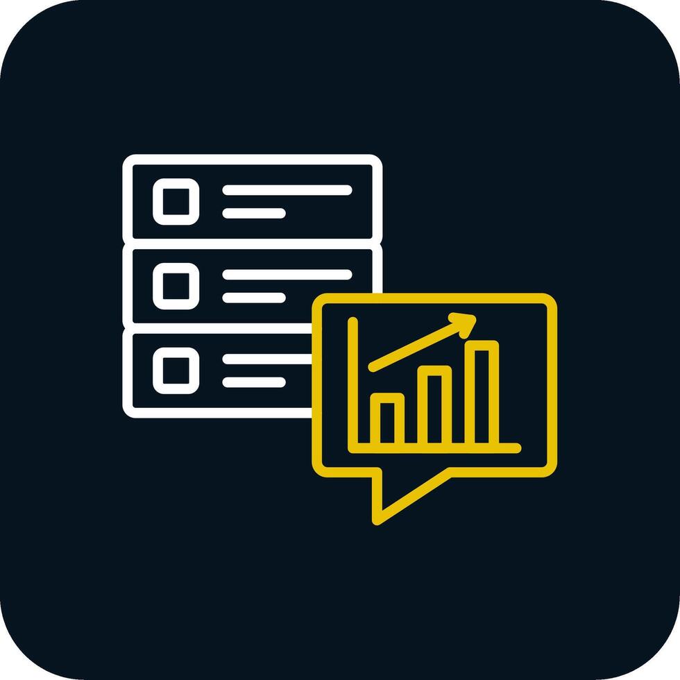 Data Analytics Line Red Circle Icon vector
