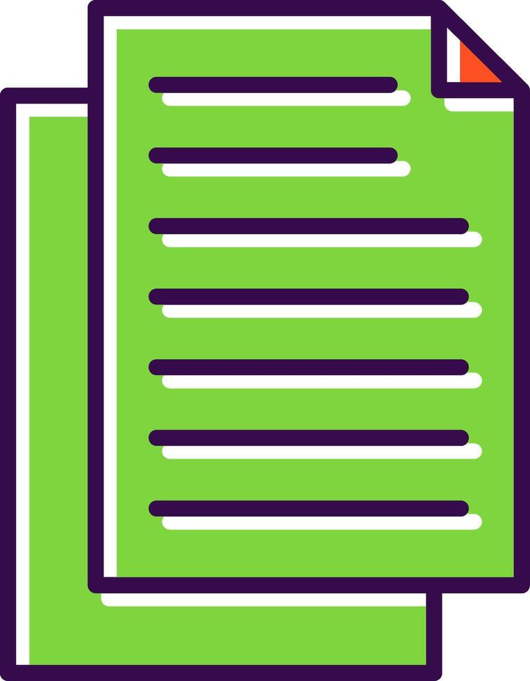 Document filled Design Icon vector