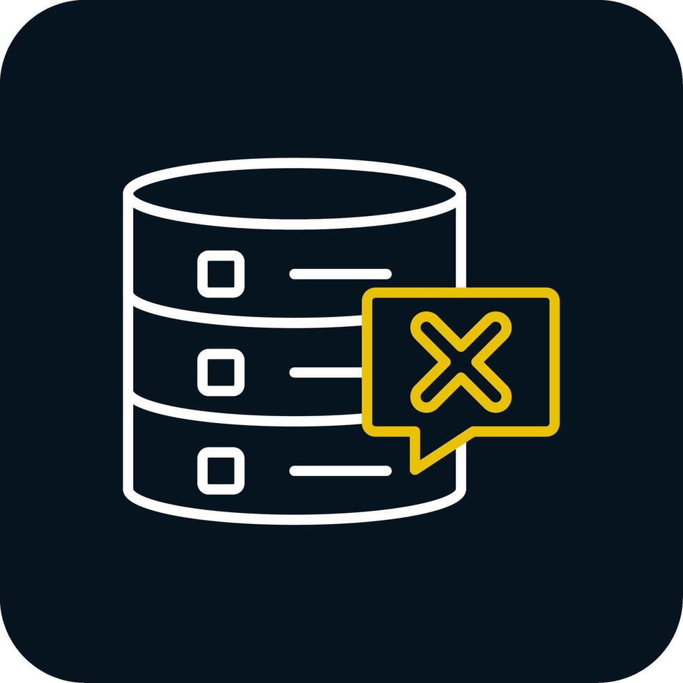 Delete Database Line Red Circle Icon vector