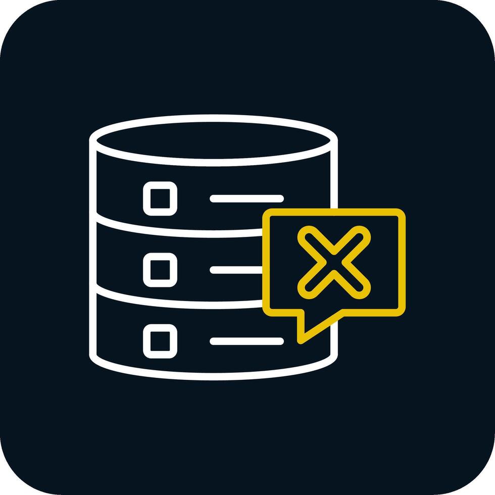 Eliminar base de datos línea rojo circulo icono vector